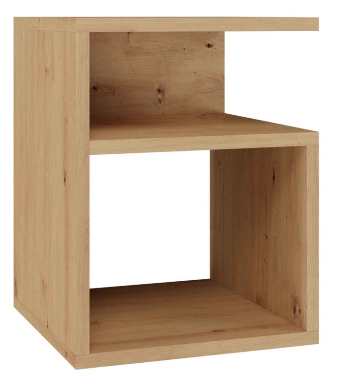 Lumo Compact Bedside Cabinet – Oak Effect - Image 2