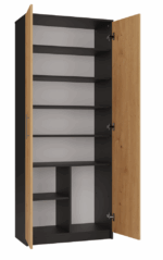 Olmo 2D Anthracite Oak Cabinet Shelf - Image 4