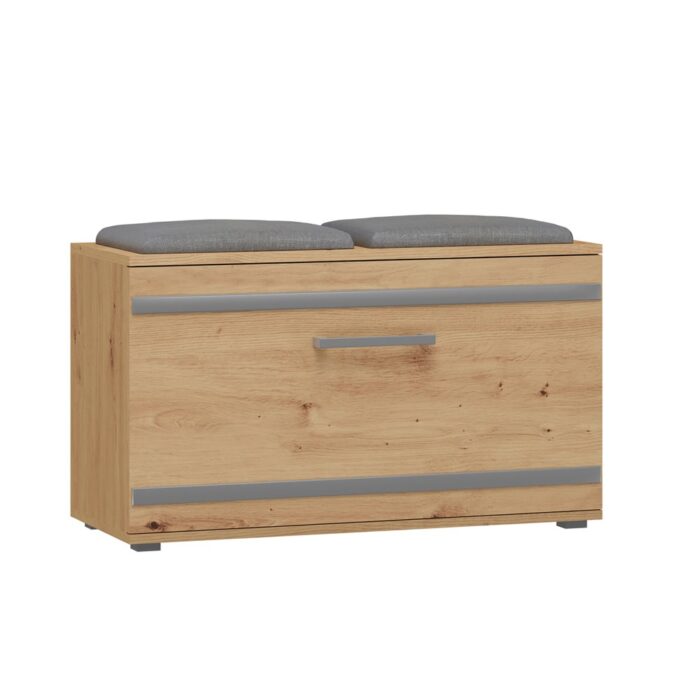 Opira Shoe Cabinet – Oak Finish - Image 1