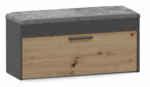 Lomera Shoe Cabinet – Anthracite & Oak