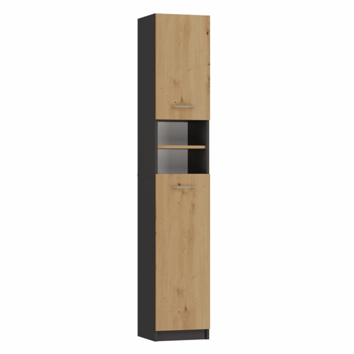 Marbela Loft Cabinet Anthracite Oak - Image 1