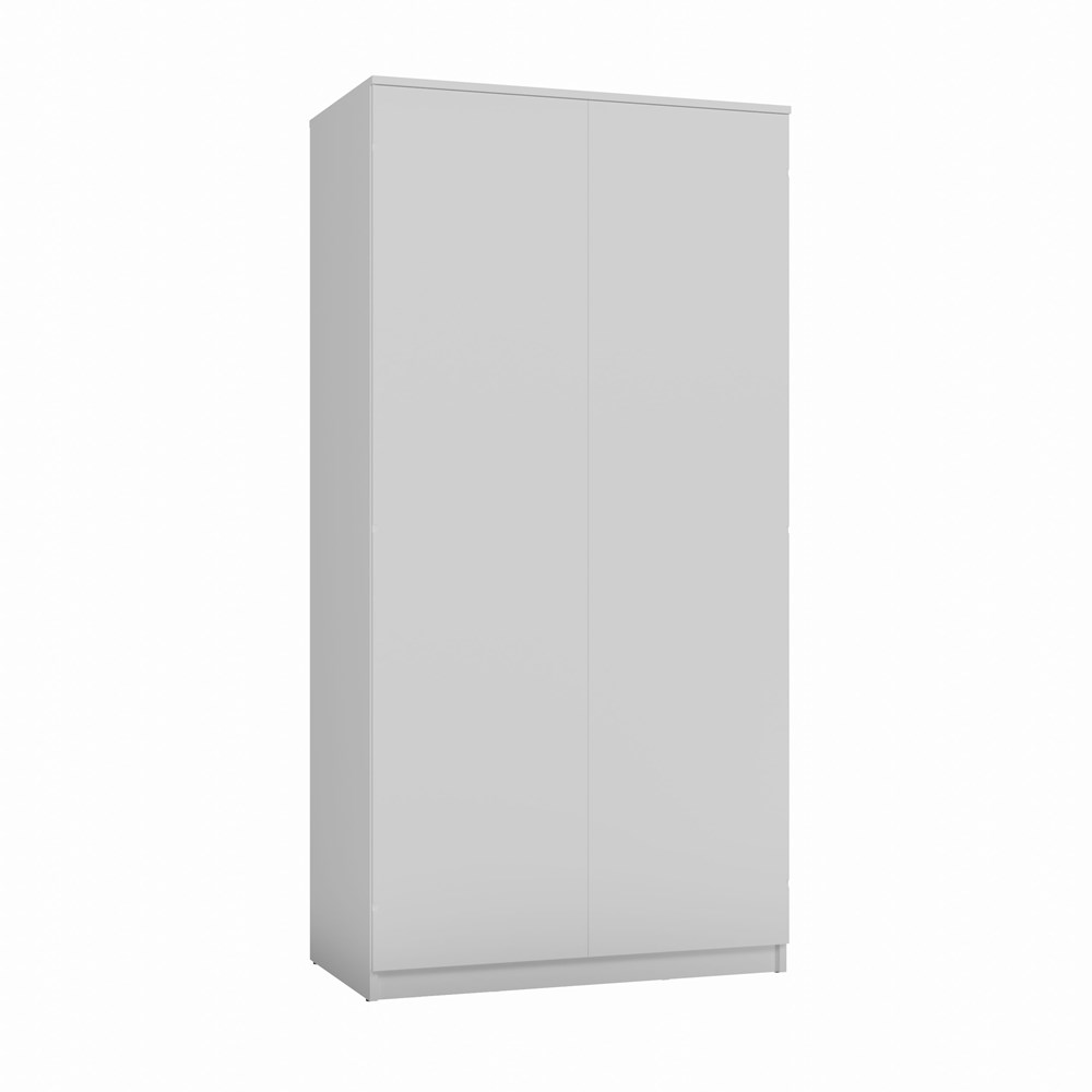 20-st-close Malwa SD-90 Two-Door Wardrobe in White Matt - Image 2