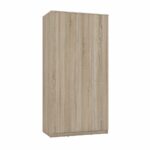 Malwa SD-90 Two-Door Wardrobe in Sonoma Oak - Image 2