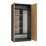 Wardrobe Liora 90 Anthracite Oak - Image 5