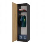 Wardrobe Liora 50 Anthracite Oak - Image 3
