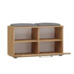 Opira Shoe Cabinet – Oak Finish - Image 2