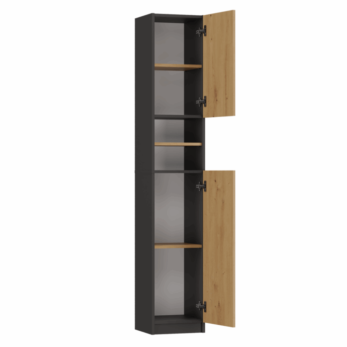 Marbela Loft Cabinet Anthracite Oak - Image 3