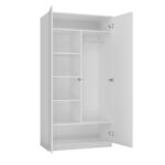 Malwa SD-90 Two-Door Wardrobe in White Matt - Image 4
