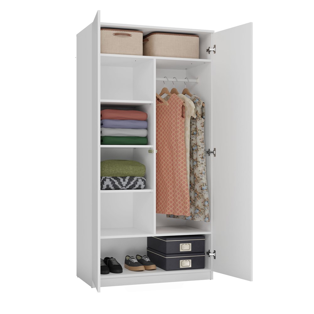 20-st-open-full Malwa SD-90 Two-Door Wardrobe in White Matt - Image 3