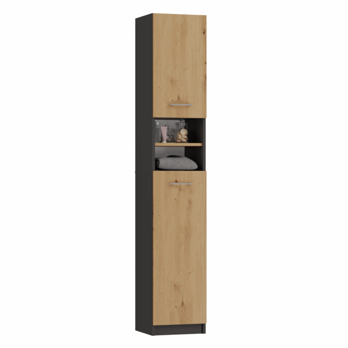 Marbela Loft Cabinet Anthracite Oak - Image 2