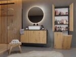 UrbanEdge Bathroom Tower Anthracite Oak - Image 4