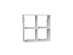 Malax 2x2 Cube Bookcase in White