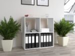 Malax 2x2 Cube Bookcase in White - Image 2