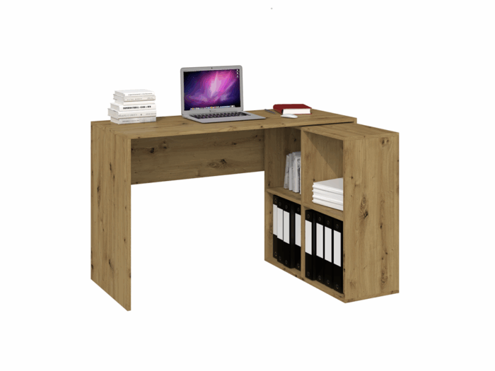 Plus Compact Work Desk – Oak Effect - Image 1