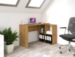 Plus Compact Work Desk – Oak Effect - Image 2