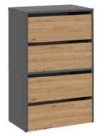 Axton Double Shoe Cabinet – Anthracite & Oak