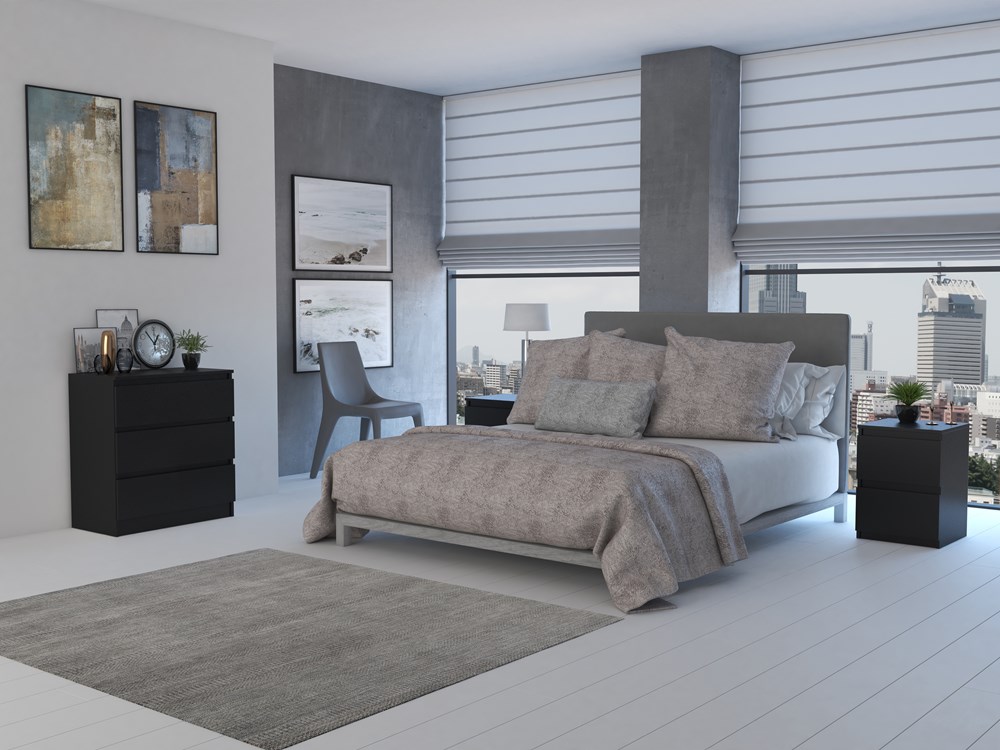 2_20_3_black Malwa M3 Chest of Drawers - Black - Image 5