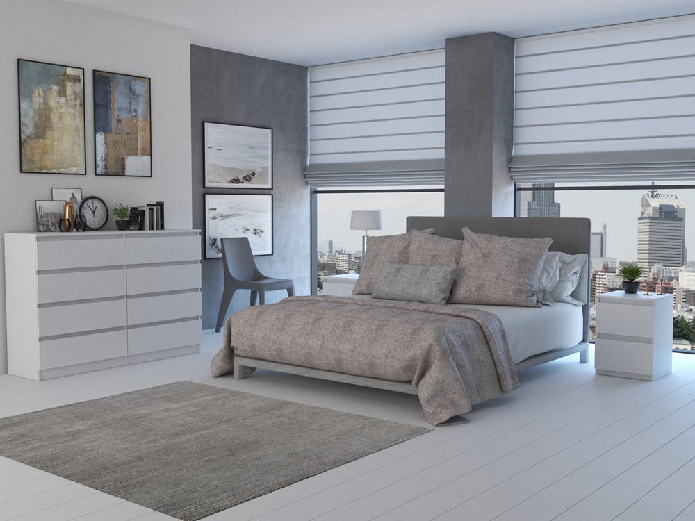 2_20_8L_white Malwa M8 Wide 8-Drawer Dresser - 140cm - White - Image 3