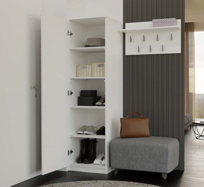 Wardrobe Liora 50 Mirror White - Image 5
