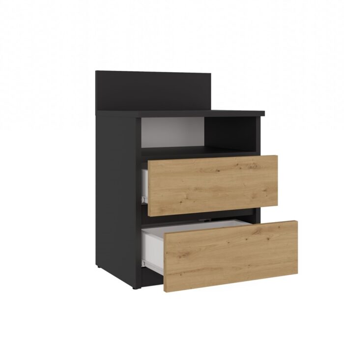 Vero M1 Bedside Unit – Anthracite & Oak - Image 3
