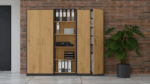 Olmo 2D Anthracite Oak Cabinet Shelf - Image 10