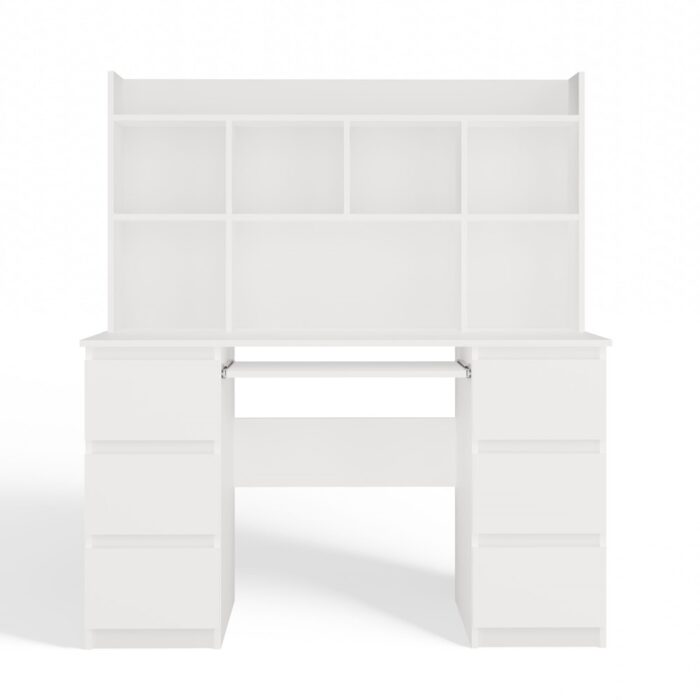 Kuba Workstation with Overhead Shelf – White - Image 8