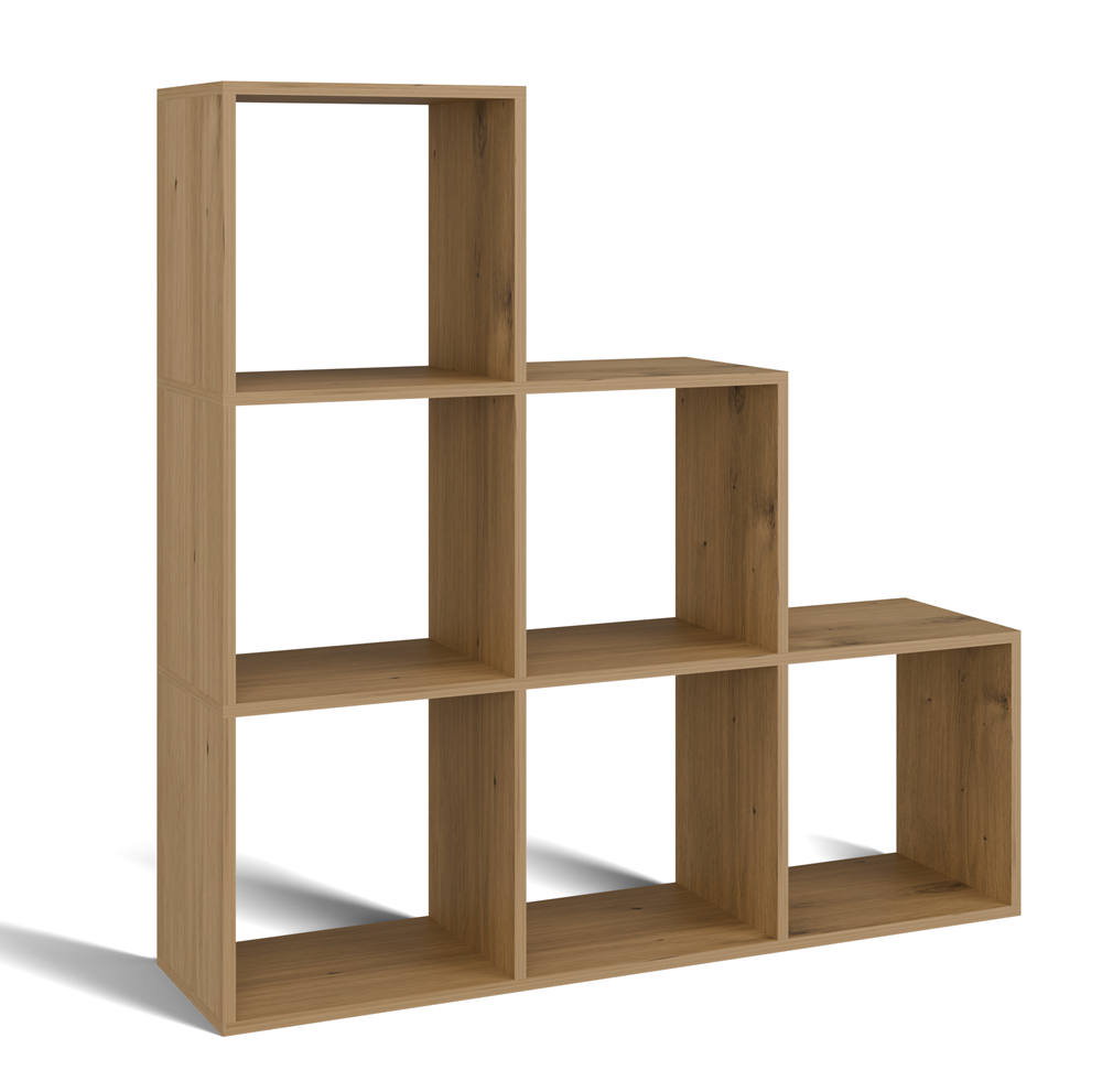 3 STEP RS-30 Modern Cube Bookcase in Artisan Oak - Image 1