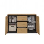 Malwa 2D3S Sideboard - Anthracite & Artisan Oak - Image 4