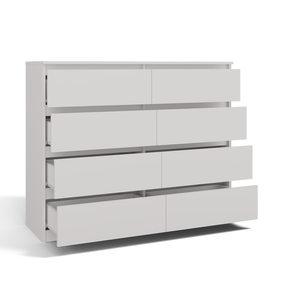 3 Malwa M8 8-Drawer Dresser - White - Image 2