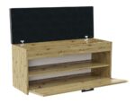 Lomera Shoe Cabinet – Oak Finish - Image 3