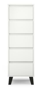 Scandi Tall 5-Drawer Chest – White Finish - Image 5