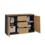 Malwa 2D3S Sideboard - Anthracite & Artisan Oak - Image 2