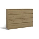 Malwa M8 Wide 8-Drawer Dresser - 140cm - Artisan Oak