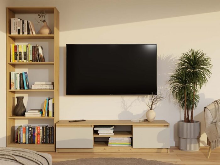 TV Stand Dalton 140 Oak & Cashmere Beige - Image 9