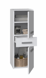 Nel V DDS Bathroom Cabinet in White Matt - Image 6