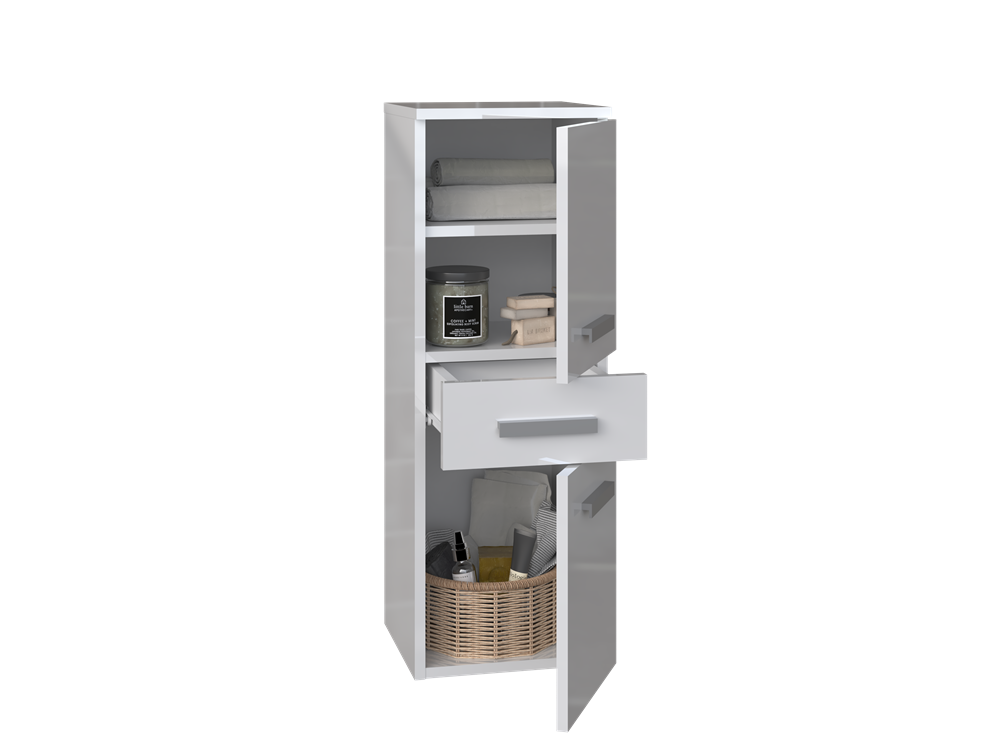 40002 Nel V DDS Bathroom Cabinet in White Gloss - Image 6