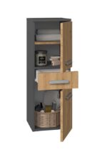 Ardent Tall Cabinet Anthracite & Oak - Image 5