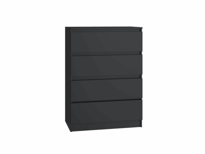Malwa M4 Black 4-Drawer Chest - Image 1