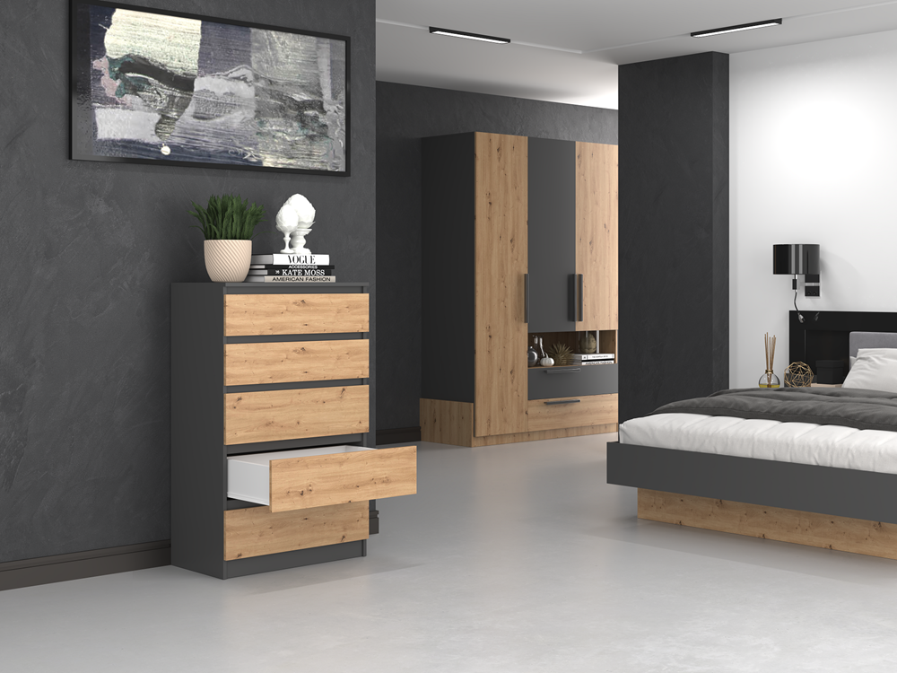 5904507201463-5 Malwa M5 Tallboy - Anthracite & Artisan Oak - Image 5