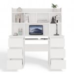 Kuba Workstation with Overhead Shelf – White - Image 7