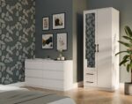 Romana 80 Wardrobe with Mirror in White - Image 3