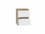 Vero M2 Bedside Table – White & Sonoma Oak - Image 2