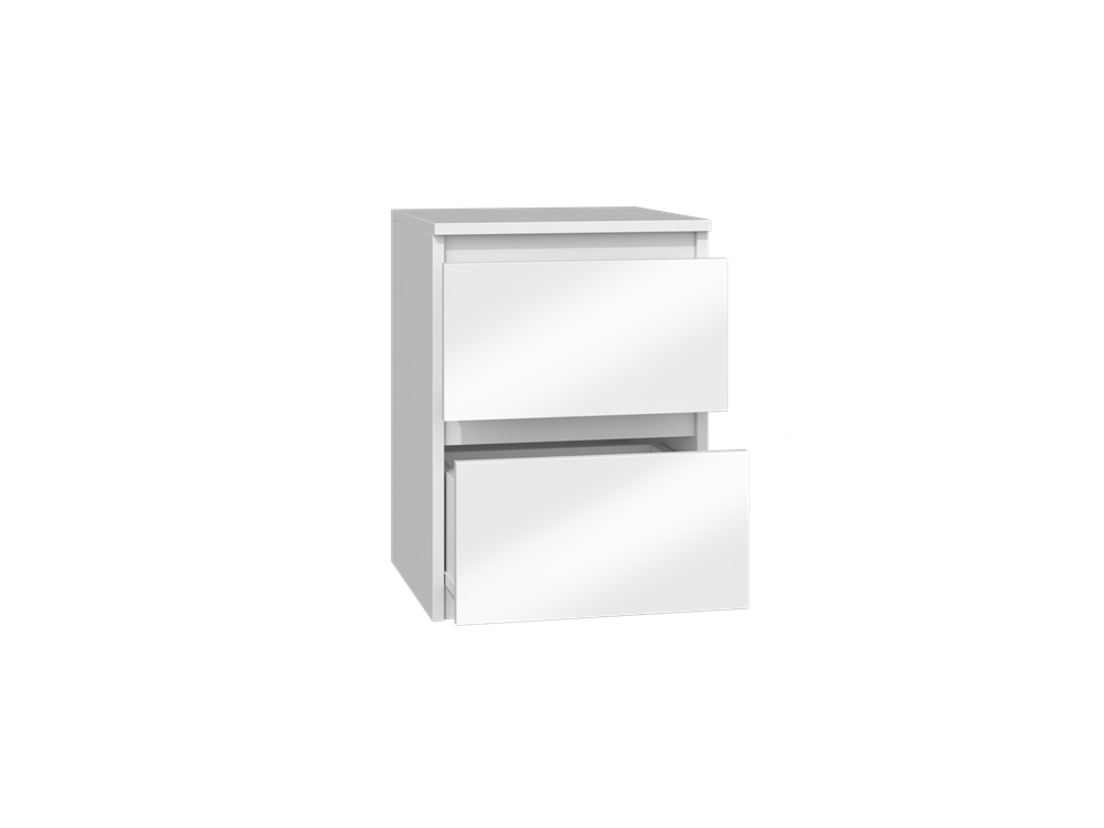 8_blysk Malwa M2 Bedside Table in White High Gloss - Image 2