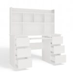 Kuba Workstation with Overhead Shelf – White - Image 12