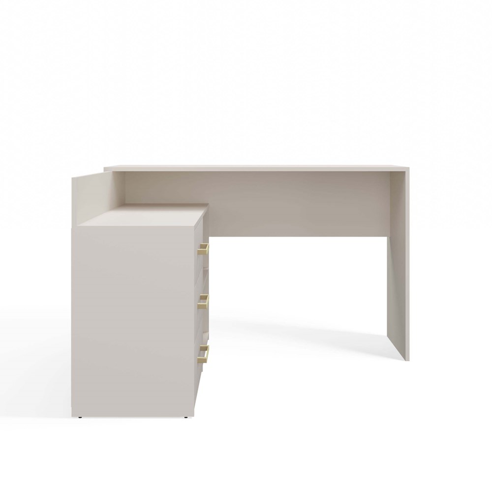90_front_Dany_kaszmir DANY Cashmere Beige Corner Desk - 3 Drawers - Image 5