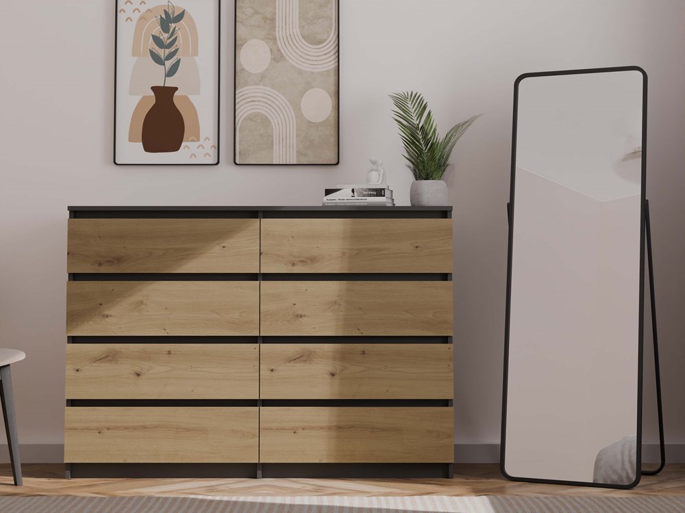 Antracyt_artisan_m140_2 Malwa M8 Dresser - Anthracite & Artisan Oak - Image 6