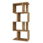 Nexa 4P Oak Shelving Unit - Image 2