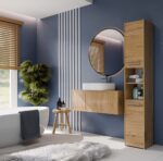 Sara S30 Tall Bathroom Cabinet in Artisan Oak - Image 4