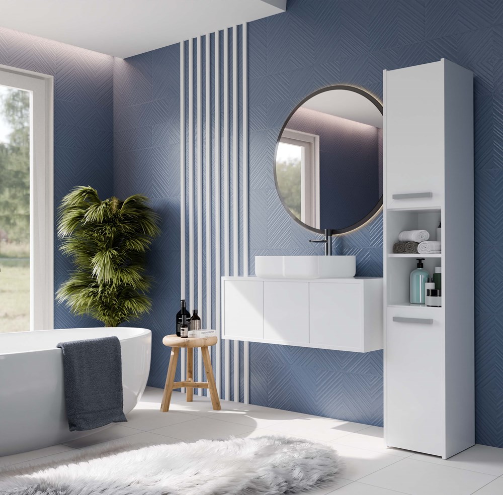 BIELS30BOKZM Sara S30 Tall Bathroom Cabinet in White - Image 5