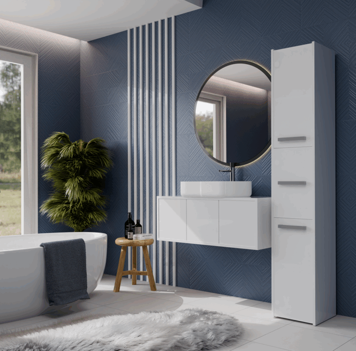 Sara Slim White Cabinet - Image 7